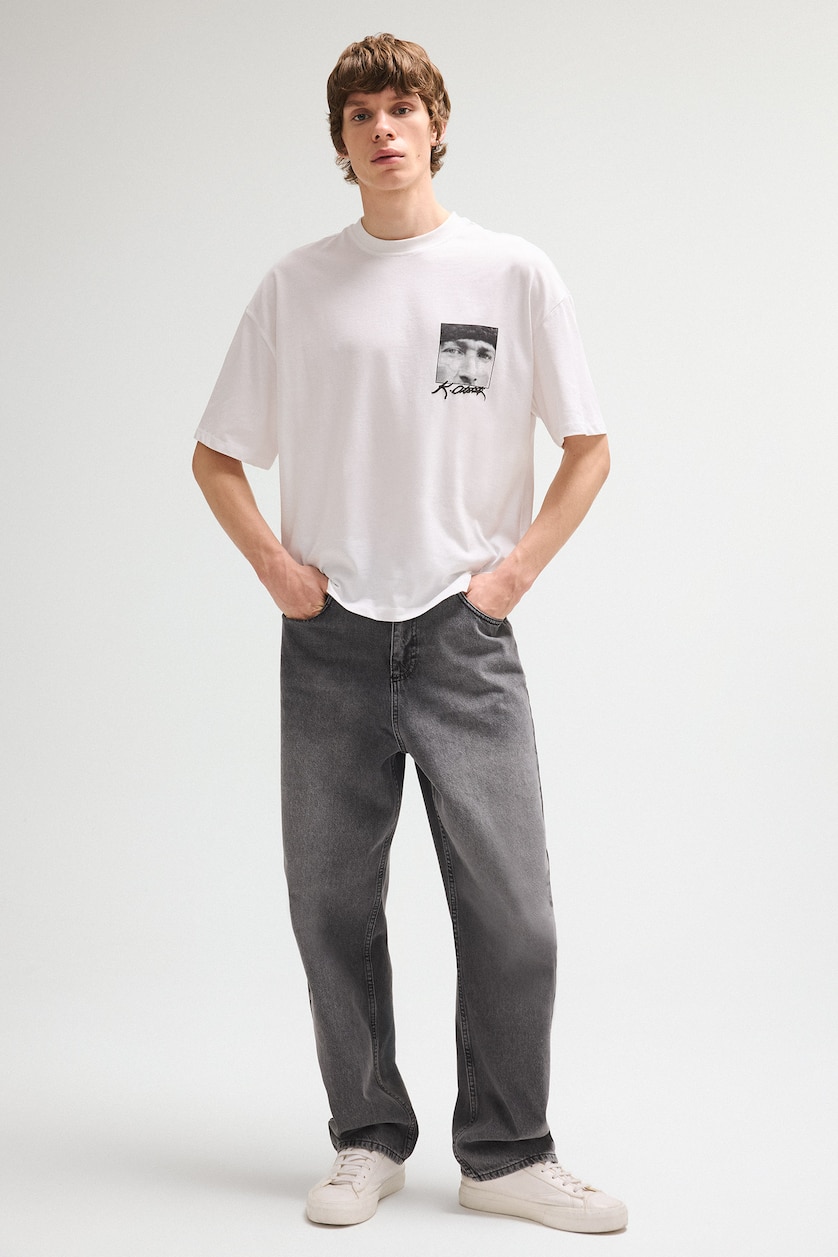 MAN White 100% Cotton Boxy Fit Short Sleeve T-Shirt
