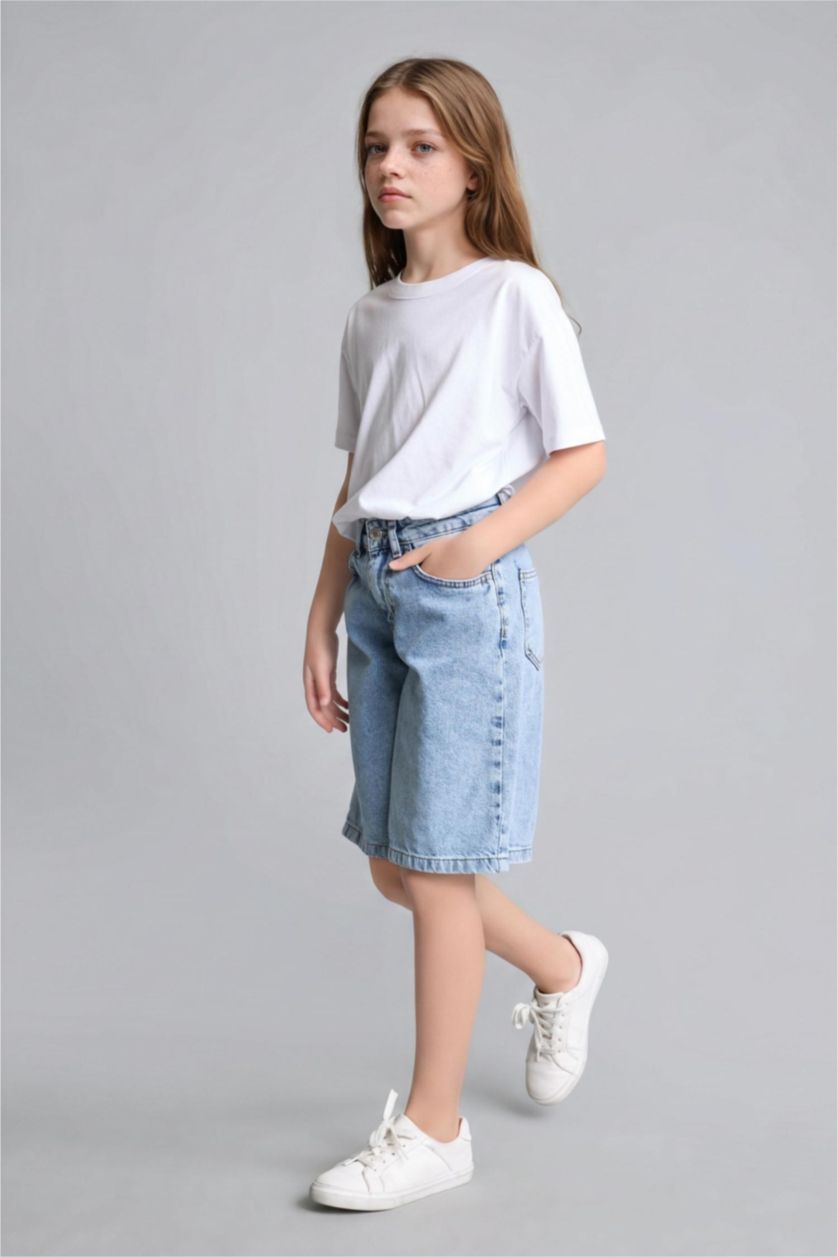 Young Girls - Teen Girls Light Blue Girl Shorts
