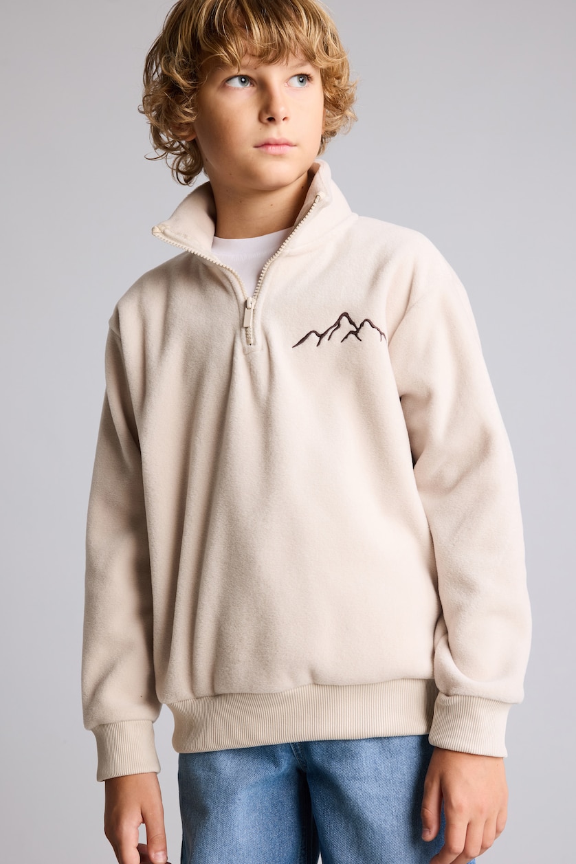 Young Boys - Teen Boys Ecru Oversize Fit Sweatshirt
