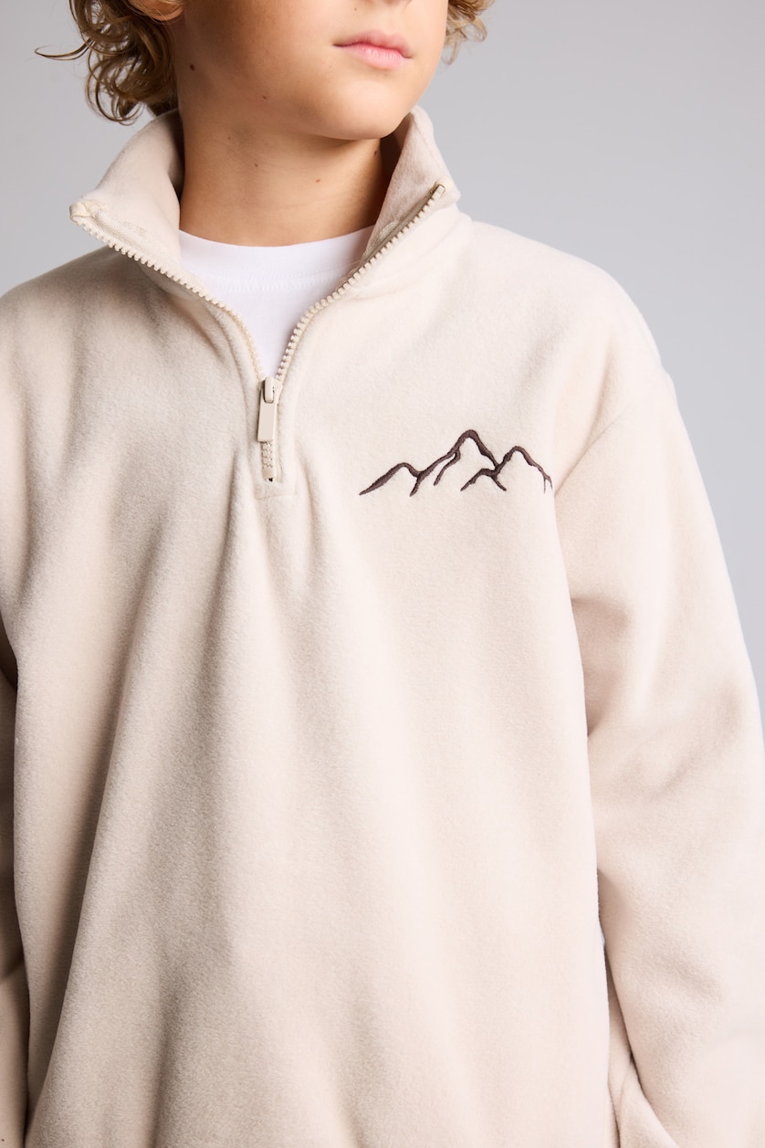 Young Boys - Teen Boys Ecru Oversize Fit Sweatshirt