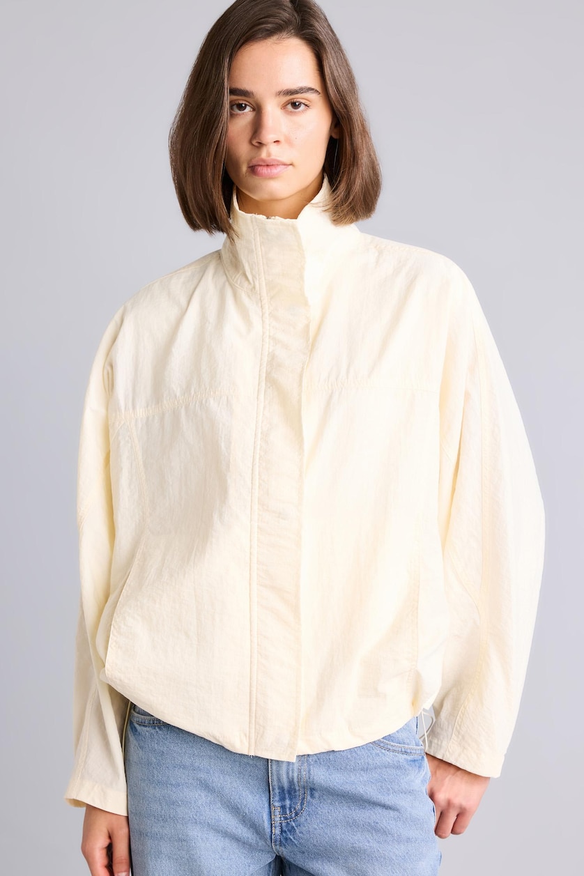نساء بيج فاتح Balloon Fit Jacket