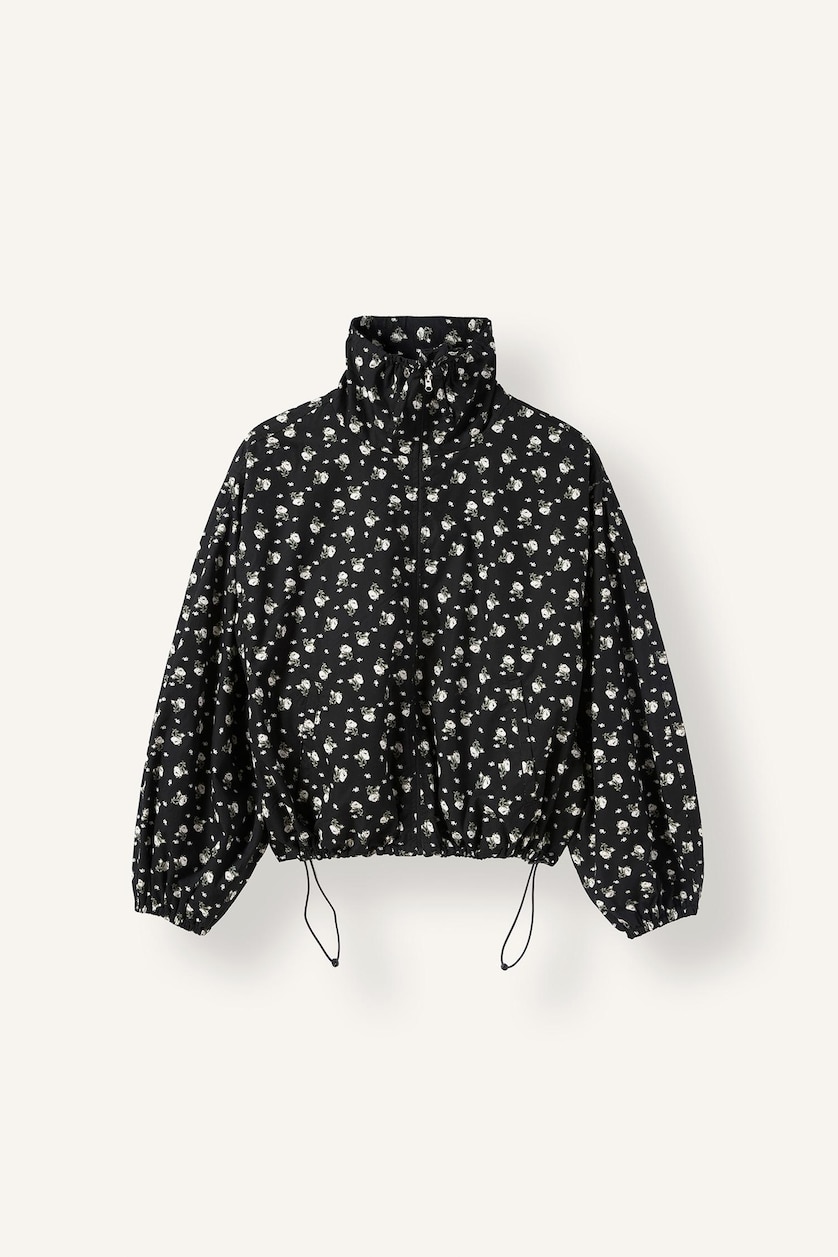 Woman Black Poplin Jacket