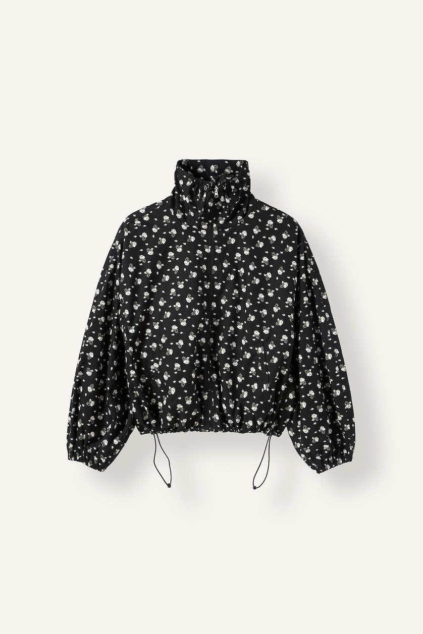 Women Black Poplin Jacket