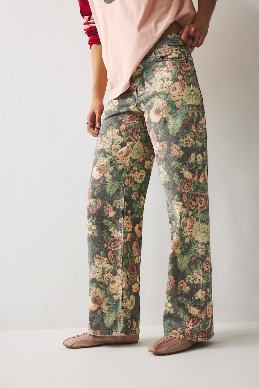 WOMAN Black Normal Waist Straight Fit Trousers