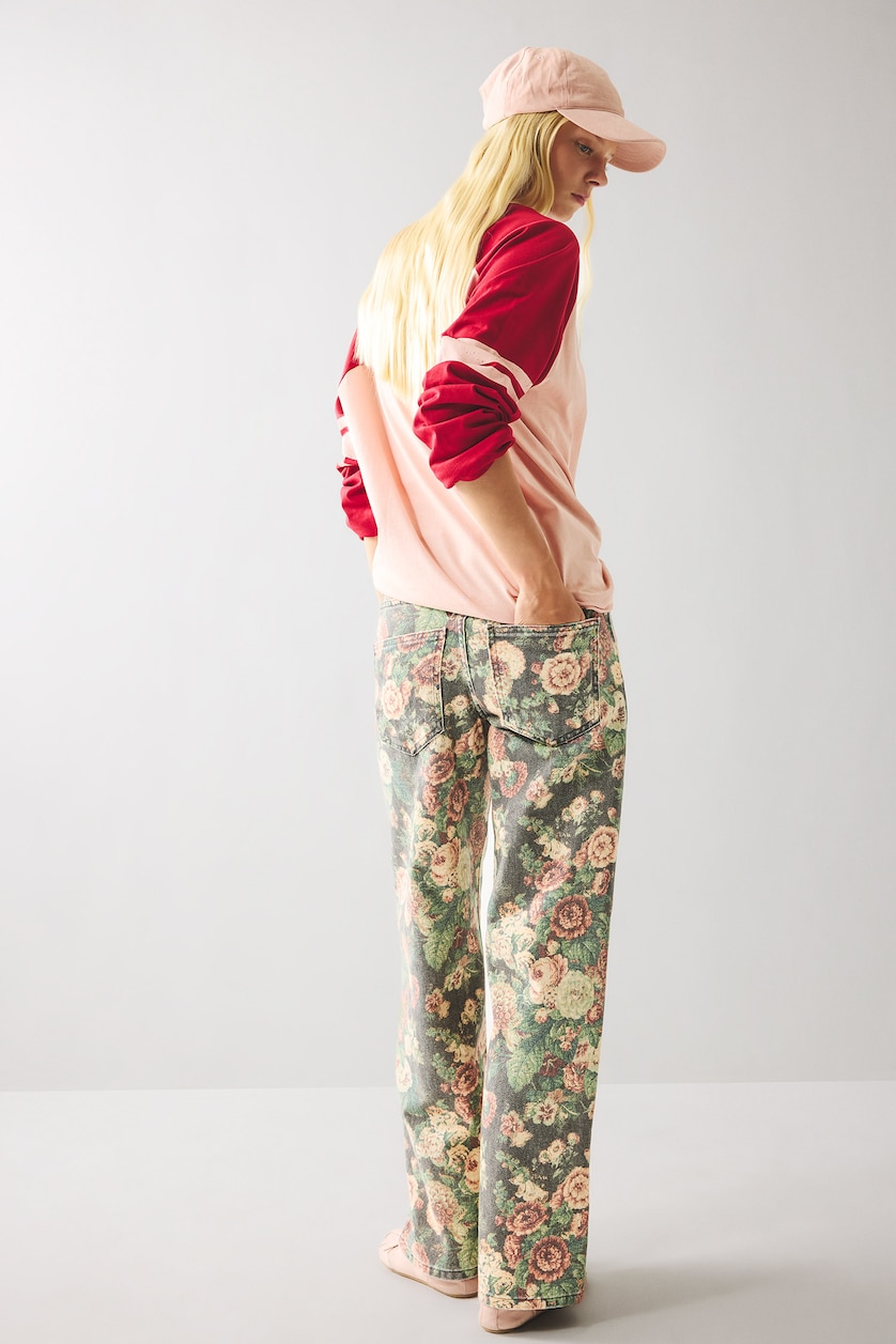 WOMAN Black Normal Waist Straight Fit Trousers