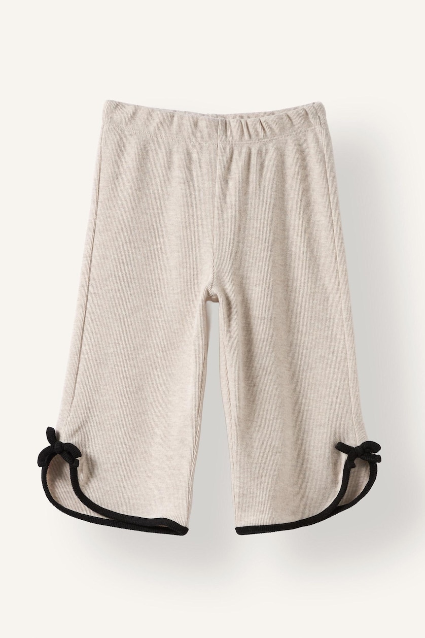 BÉBÉ FILLE Beige Ensemble Top à volants et nœuds et Pantalon pour bébé fille