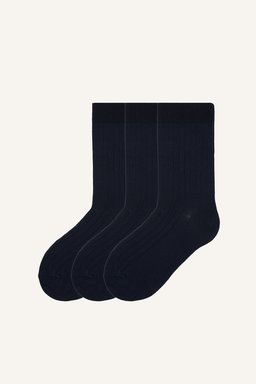 Men NAVY 3 piece Long sock