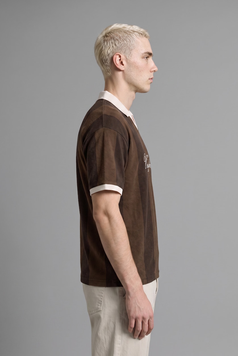 Man Brown Boxy Fit Short Sleeve T-Shirt