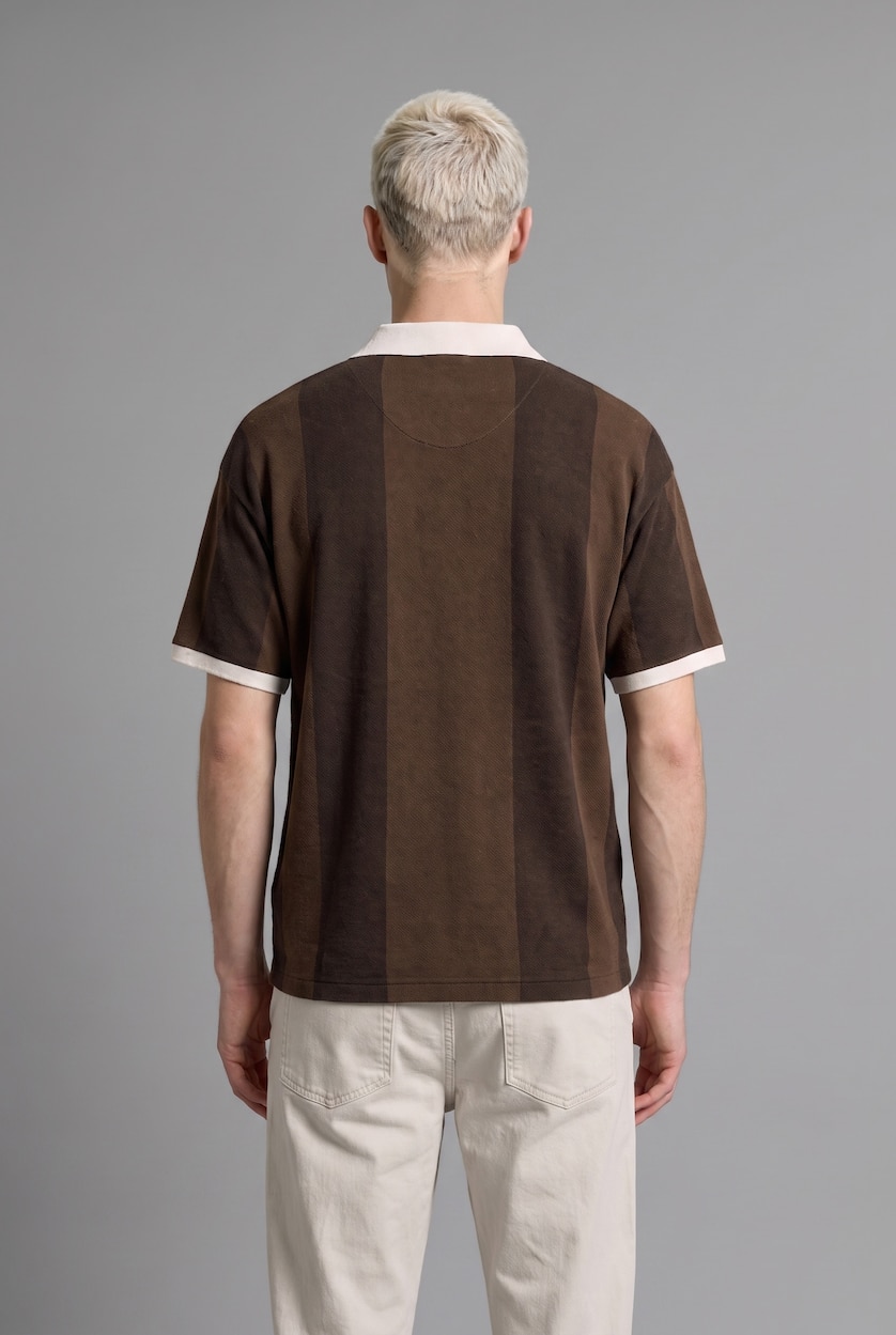 Man Brown Boxy Fit Short Sleeve T-Shirt