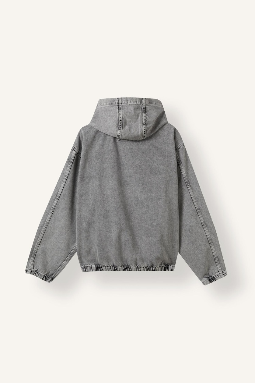 MAN Light Grey 100% Cotton Oversize Zip-Up Hoodie