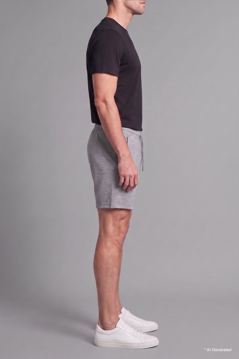 Men Grey Regular Fit Regular Hem Shorts