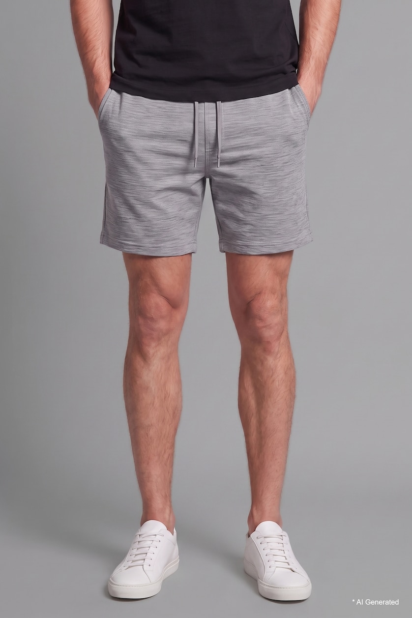 Men Grey Regular Fit Regular Hem Shorts
