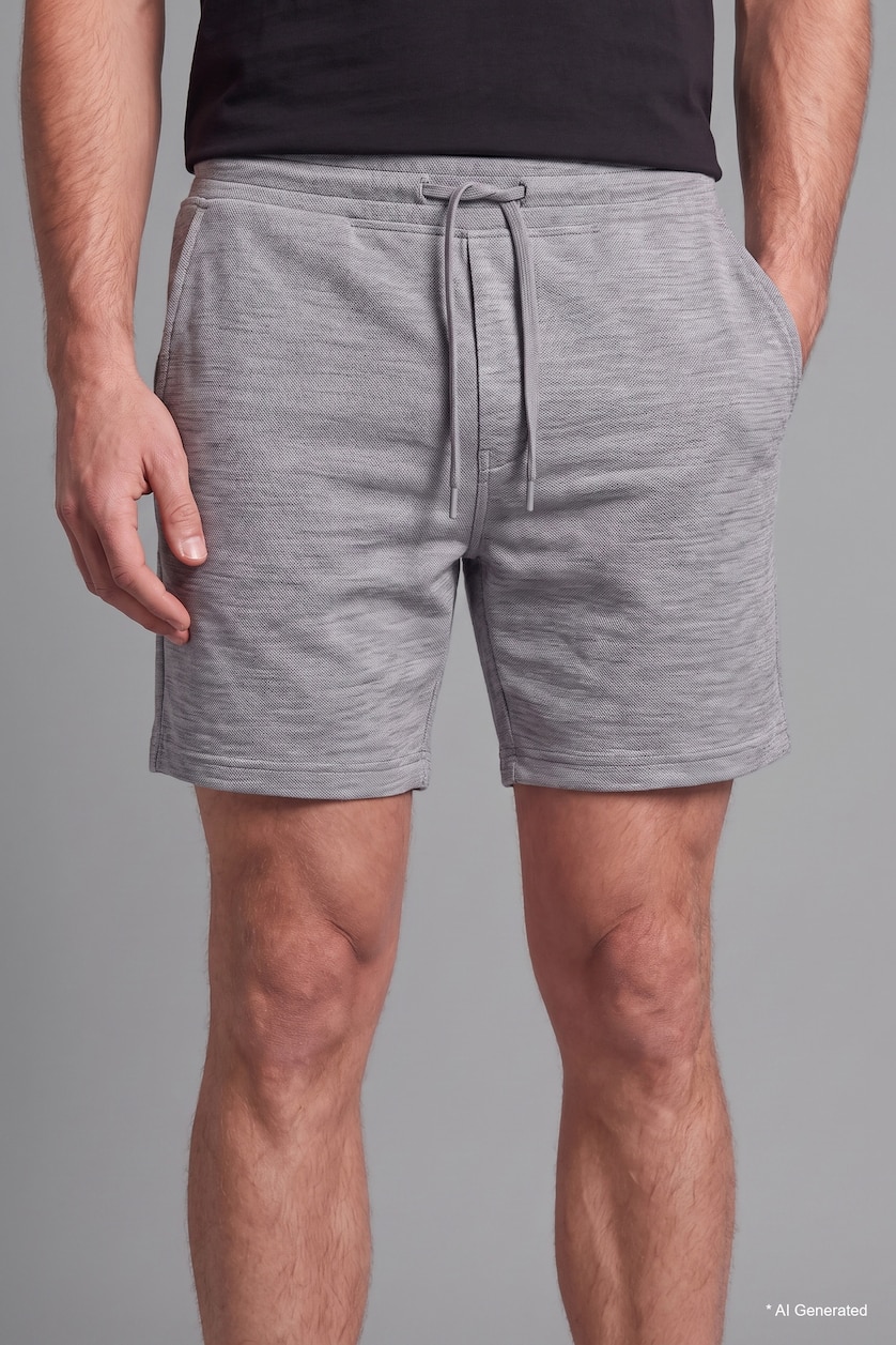 Men Grey Regular Fit Regular Hem Shorts