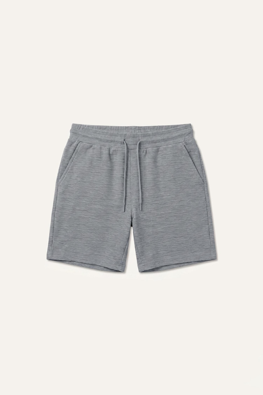 Men Grey Regular Fit Regular Hem Shorts