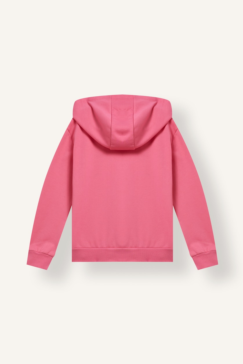 Young Girls - Teen Girls Pink Regular Fit Hooded Cardigan
