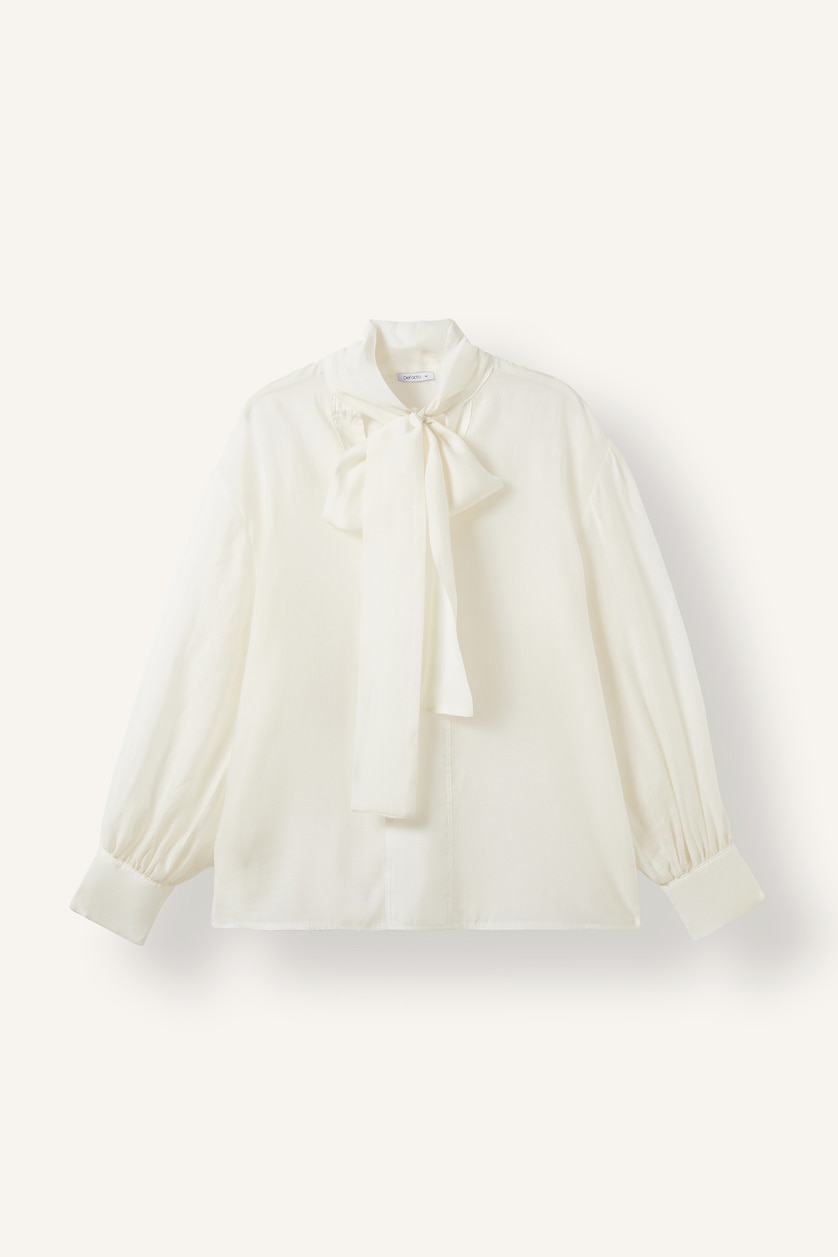 Women Ecru Oversize Fit Chiffon