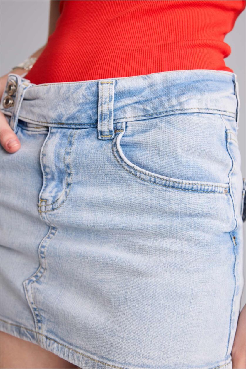 Women Light Indigo Shorts