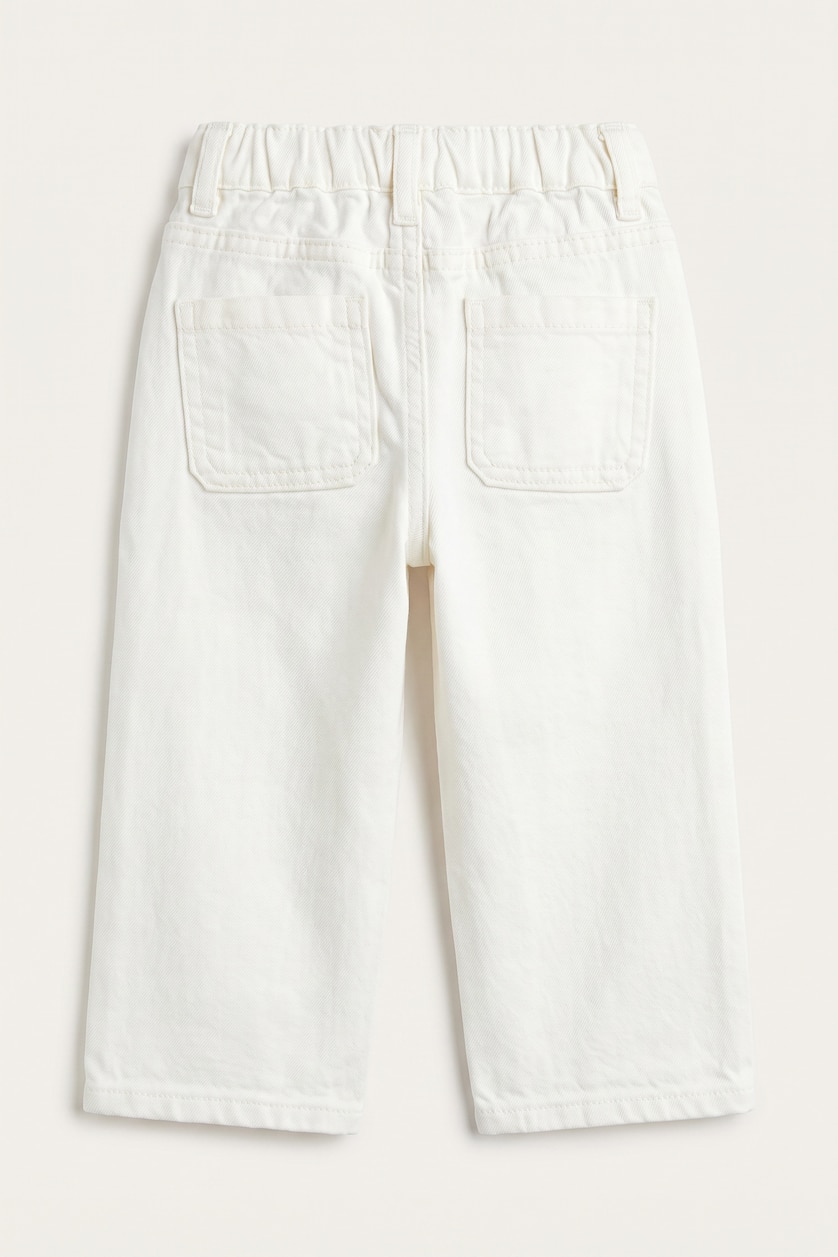 Baby Girls Ecru Woman Regular Fit Gabardine Trousers