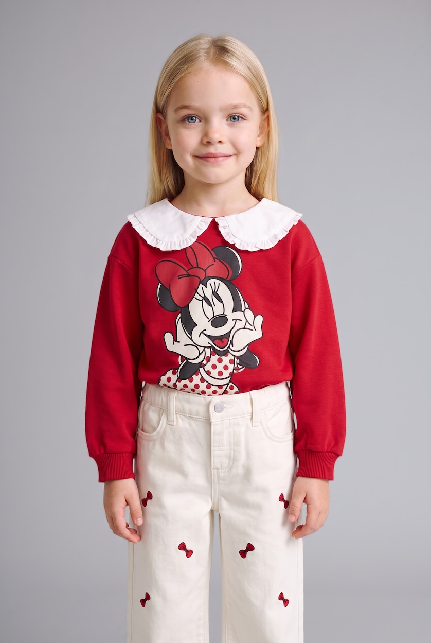 BABY GIRL Ecru Baby Girl Regular Fit Elastic Waist Gabardine Trousers