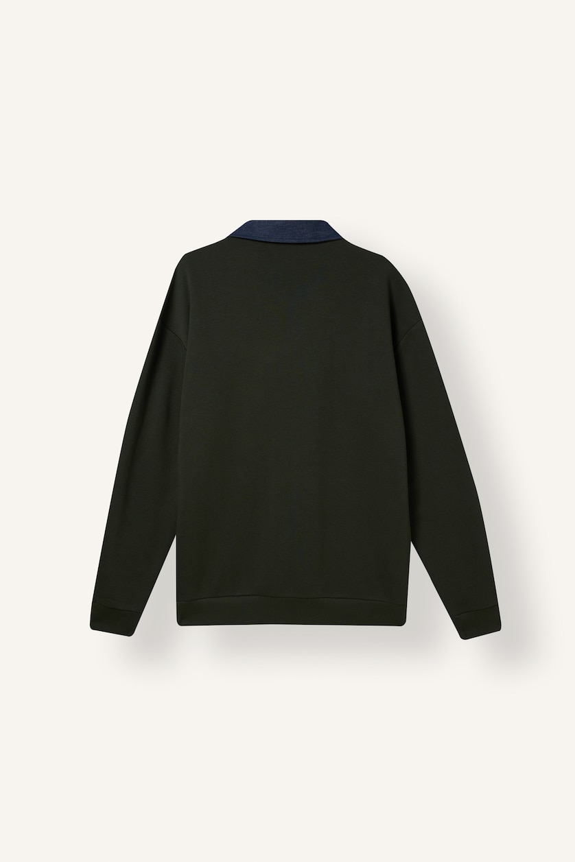 Men Khaki Boxy Fit Sweatshirt