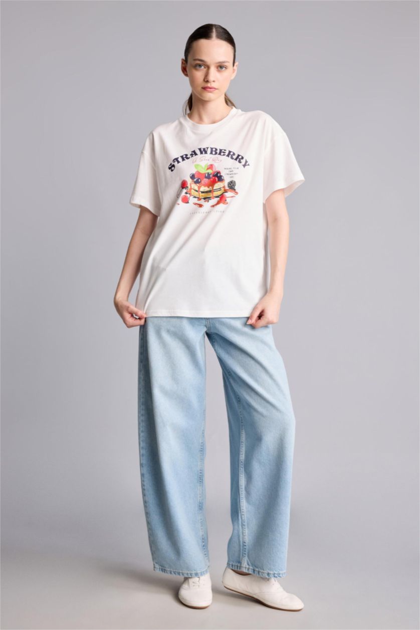 Women Light Blue High Waist Trousers