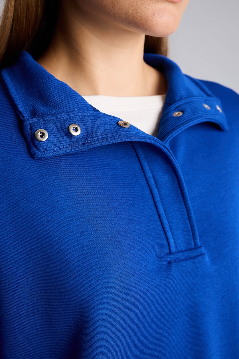 Kadın Saks Loose Fıt Sweatshirt