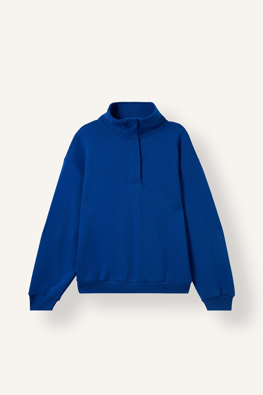 نساء أزرق فاقع Loose Fit Sweatshirt