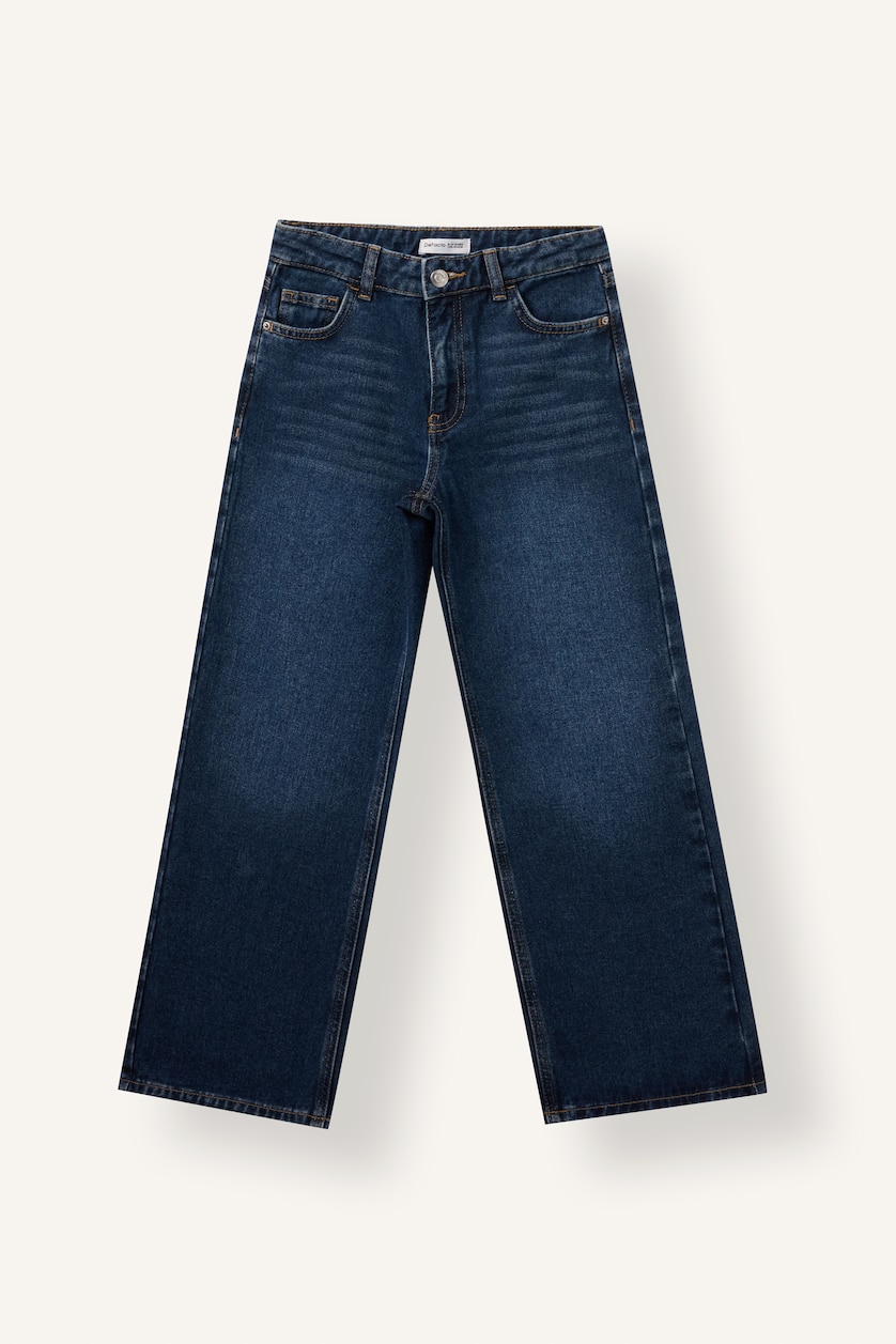 Young Girls - Teen Girls Dark Blue Relax Fit Jeans
