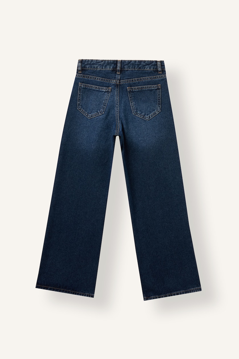Young Girls - Teen Girls Dark Blue Relax Fit Jeans