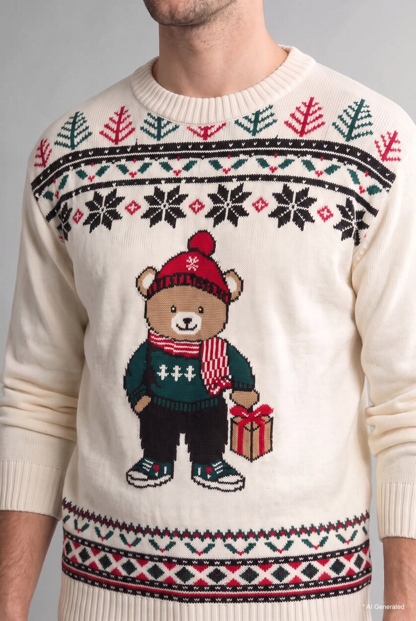 Man Ecru Standard Fit Knitwear Pullover