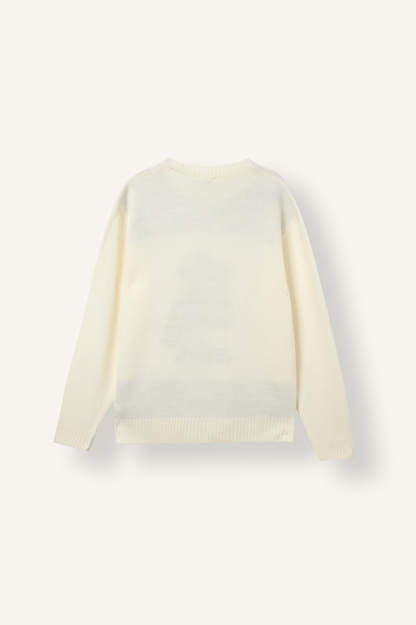 Man Ecru Standard Fit Knitwear Pullover