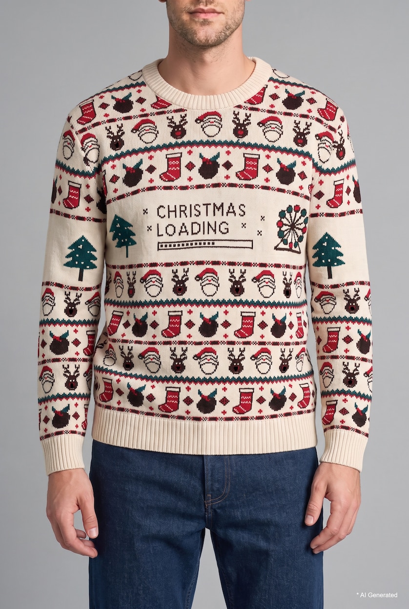 Men Ecru Standard Fit Knitwear Pullover