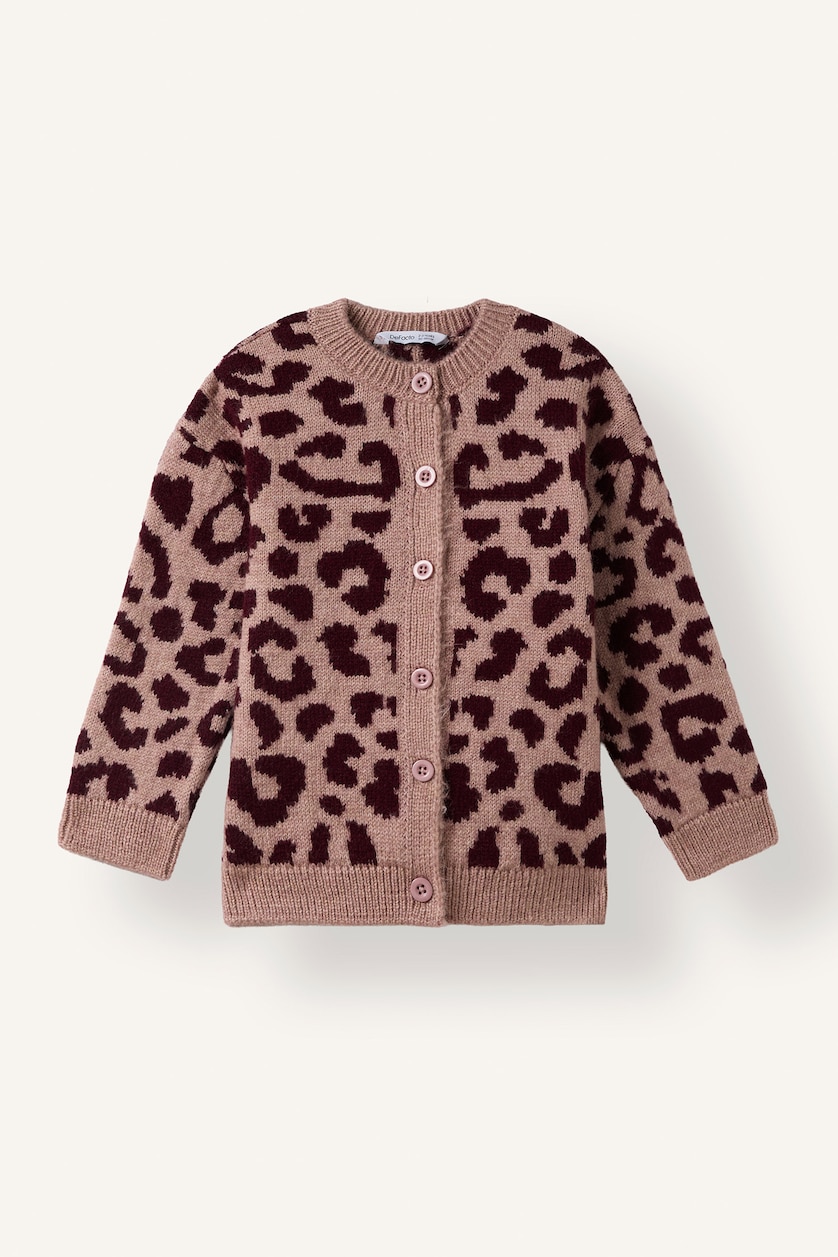Baby Girls Rose Regular Fit Crew Neck Cardigan