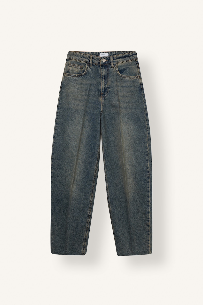 WOMAN Dark Blue High Waist Trousers