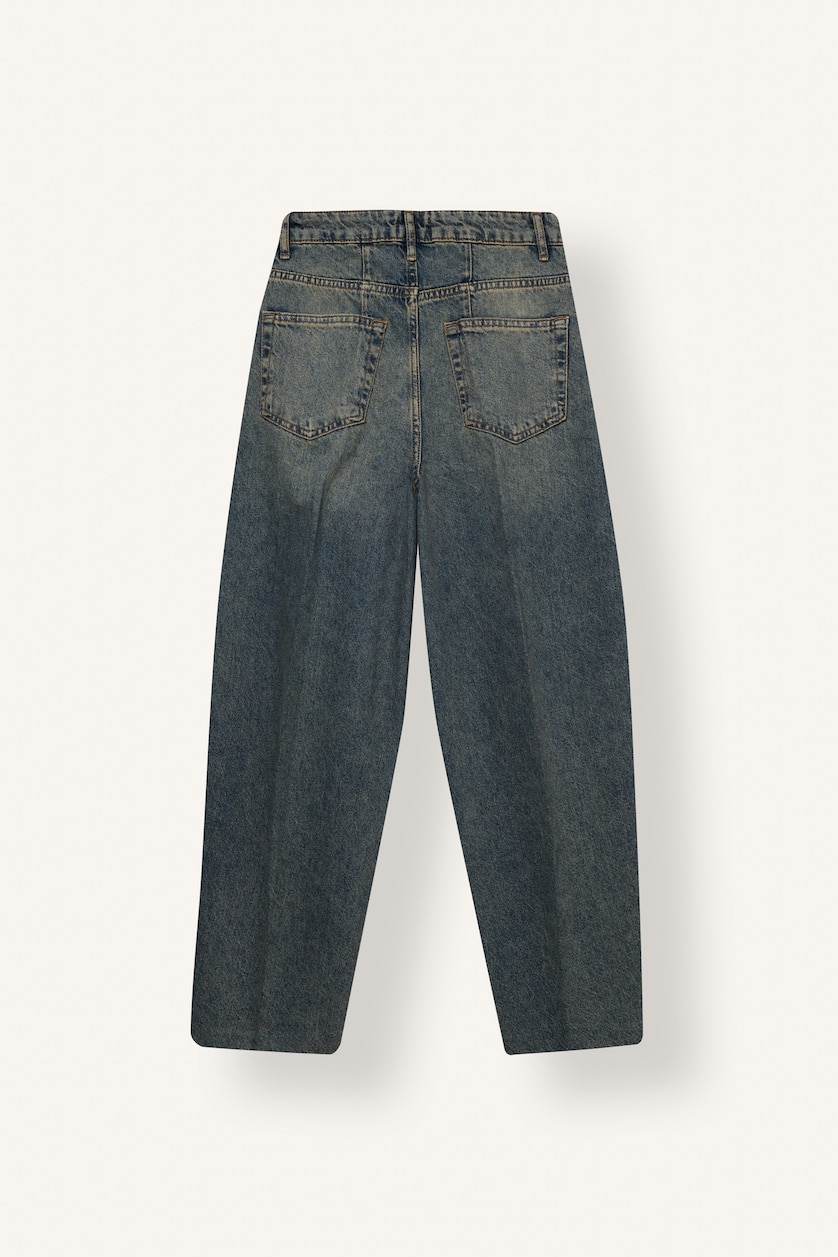 WOMAN Dark Blue High Waist Trousers