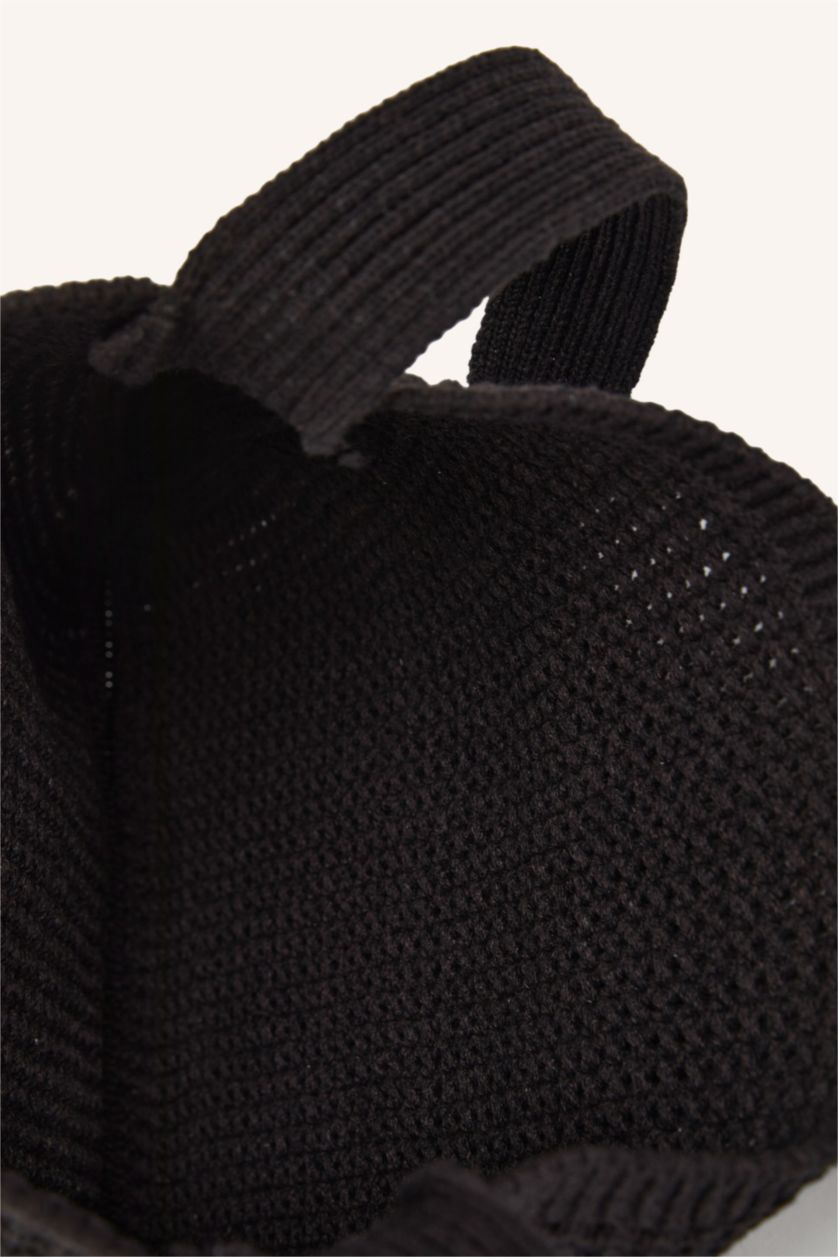 Woman Brown Woman Brown Knitted Shoulder Bag