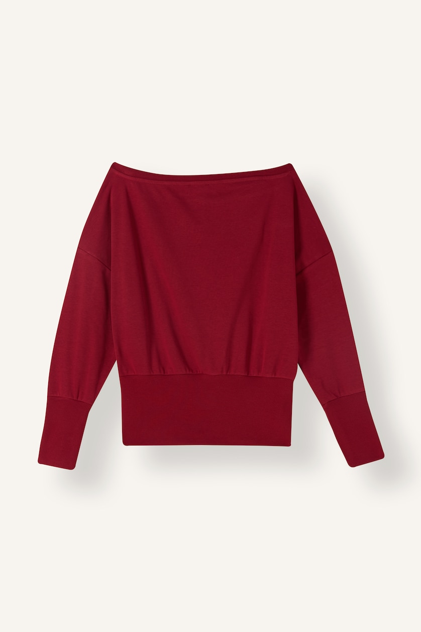 Women Bordeaux Loose Fit Sweatshirt