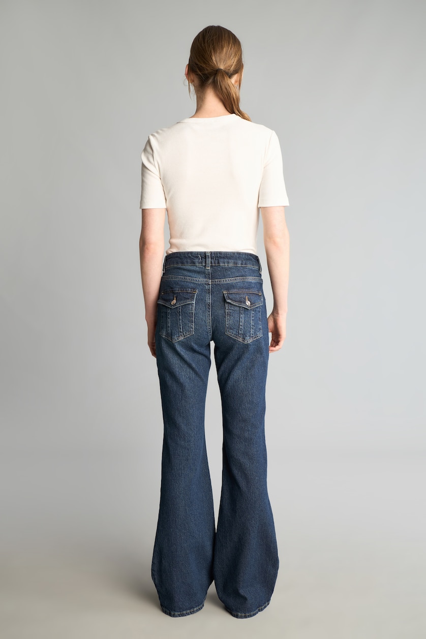 WOMAN Dark Blue Low Waist Trousers