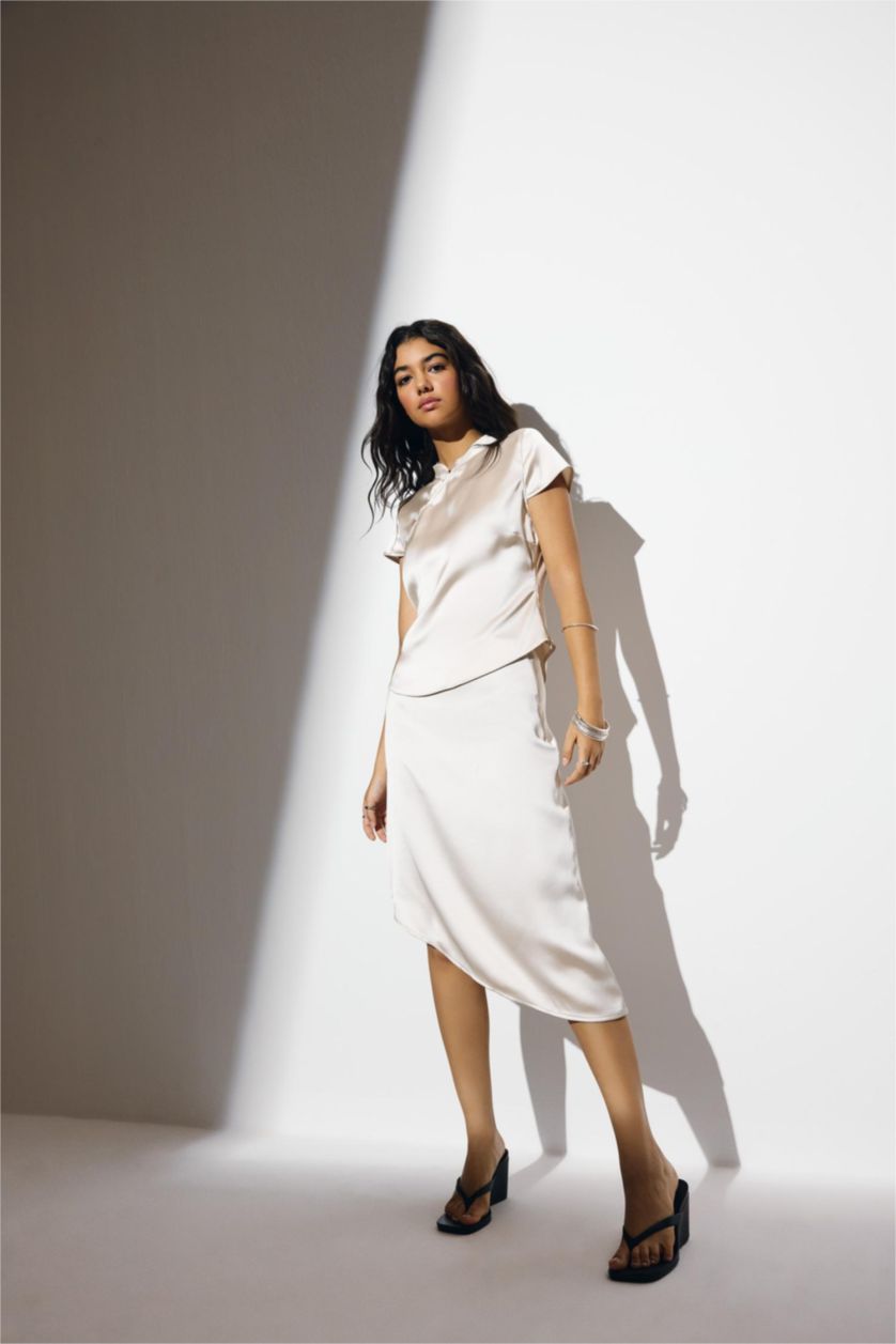 Women Stone Slim Fit Satin