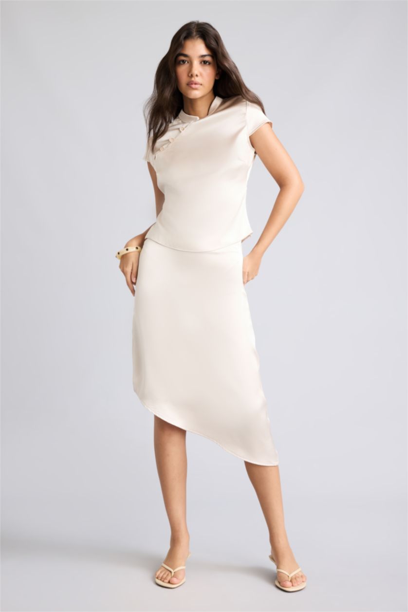 Women Stone Slim Fit Satin