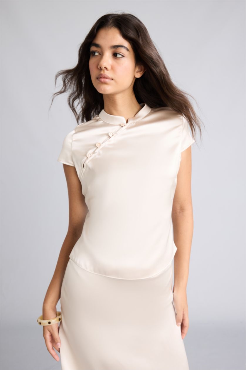 Women Stone Slim Fit Satin