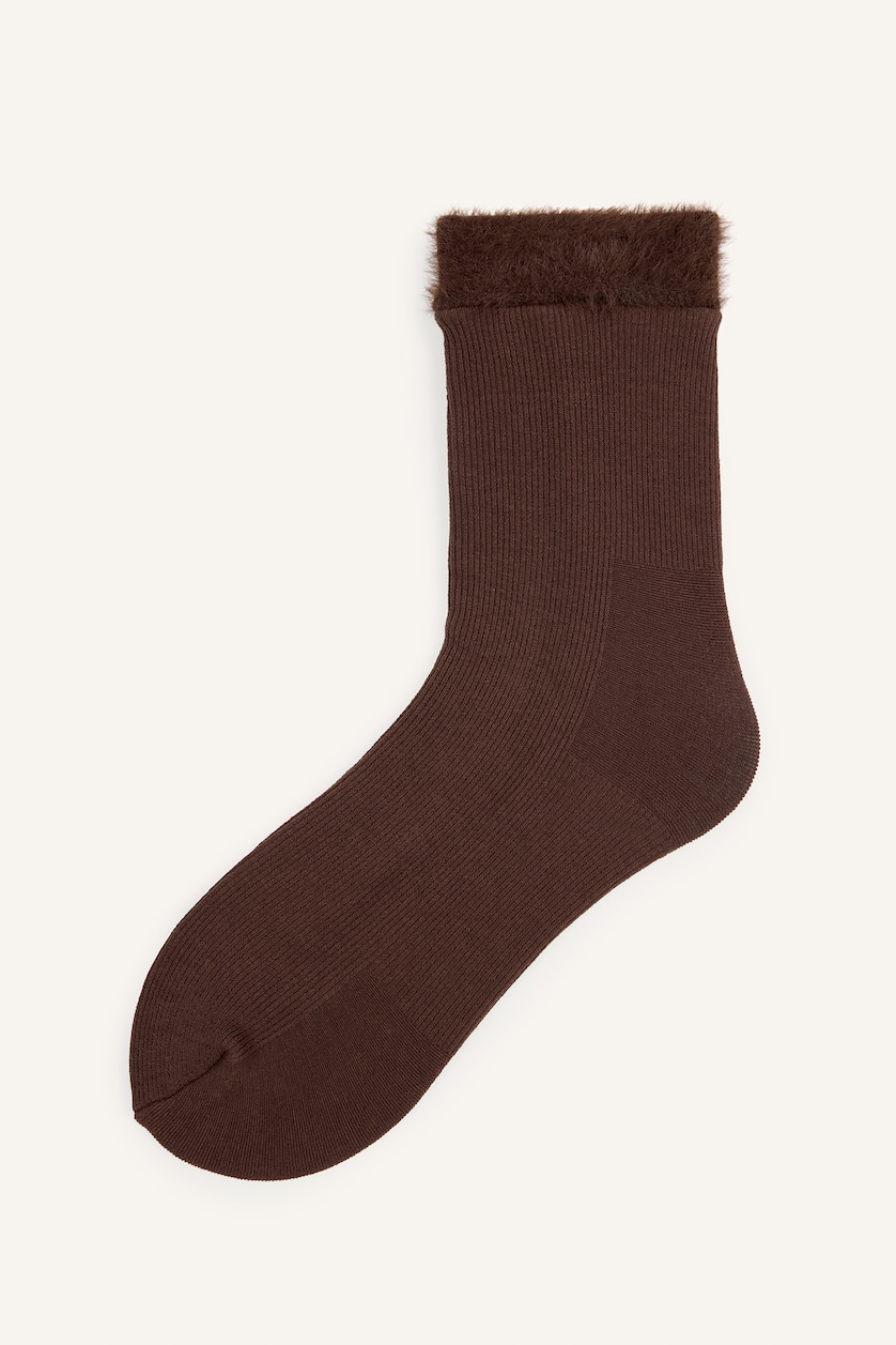 Women Brown 2 piece Long sock