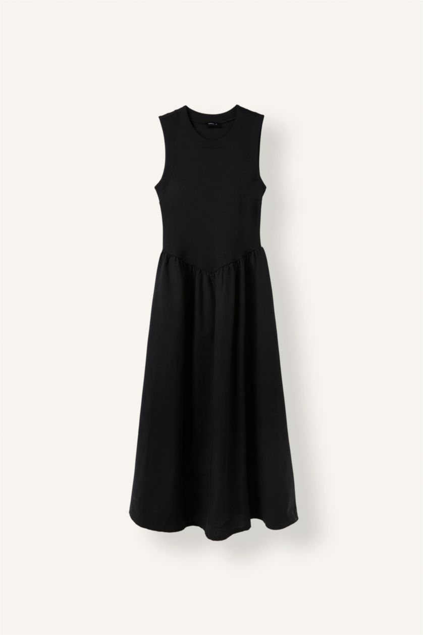 Women Black Midi Dress