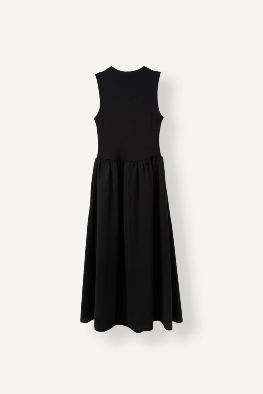 Women Black Midi Dress