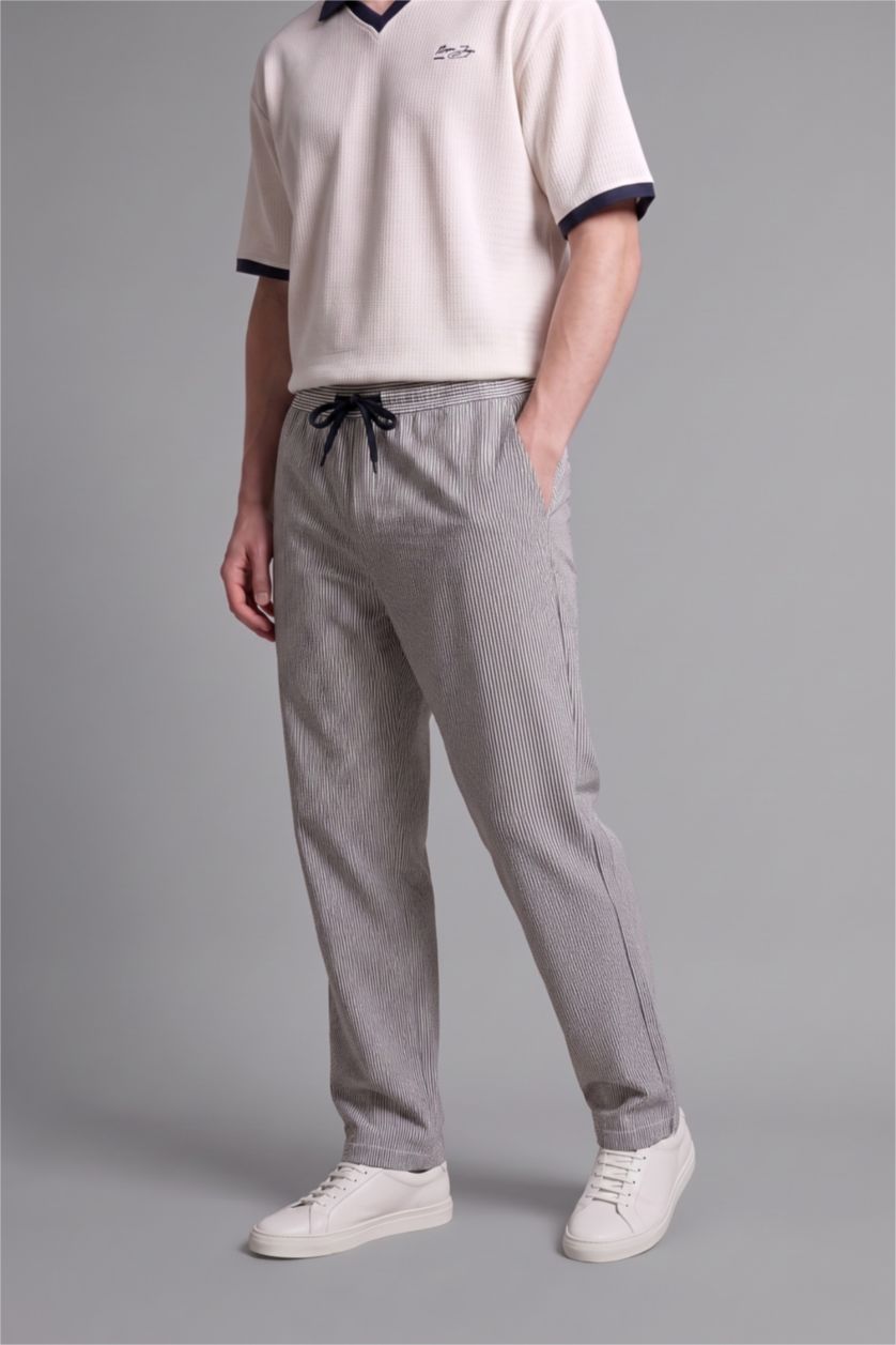 رجال اللون الحجري Baggy Fit Trousers