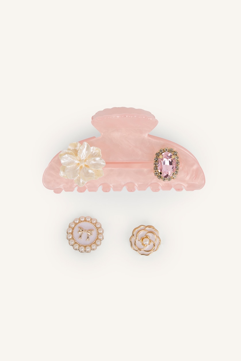 Women Pink Woman Hair Clip