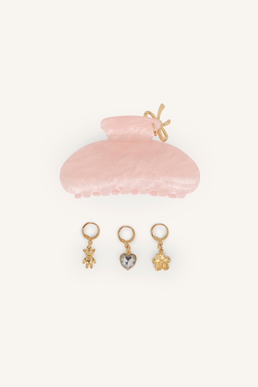 Women Pink Woman Hair Clip