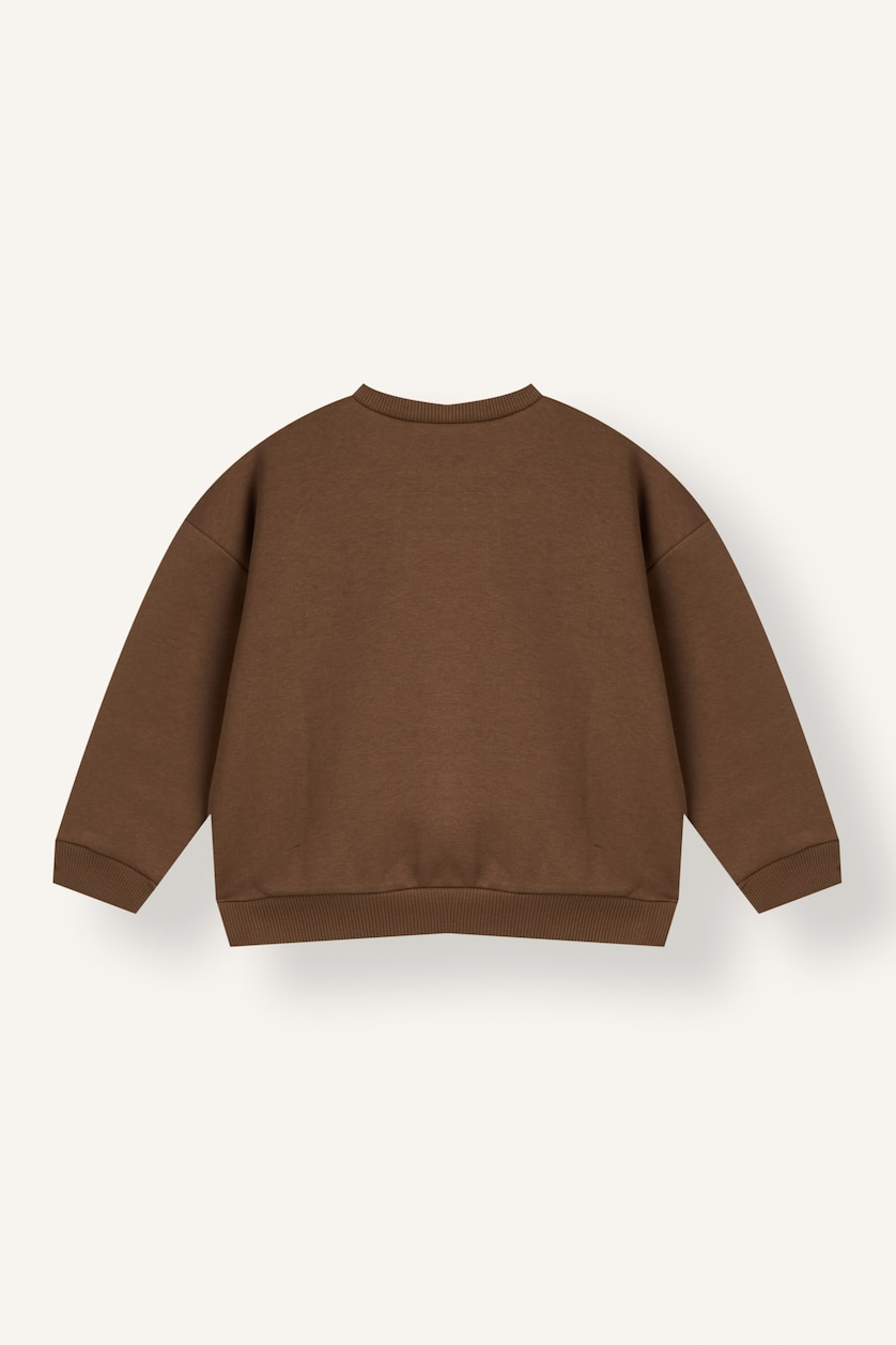 Baby Girls Brown Baby Girl Thick Soft Fleece Lined Sweatshirt