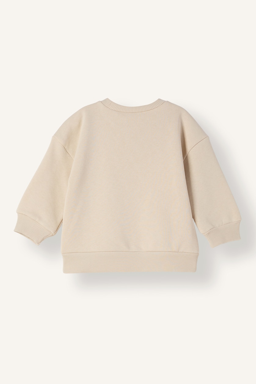 Baby Girls Ecru Crew Neck Sweatshirt