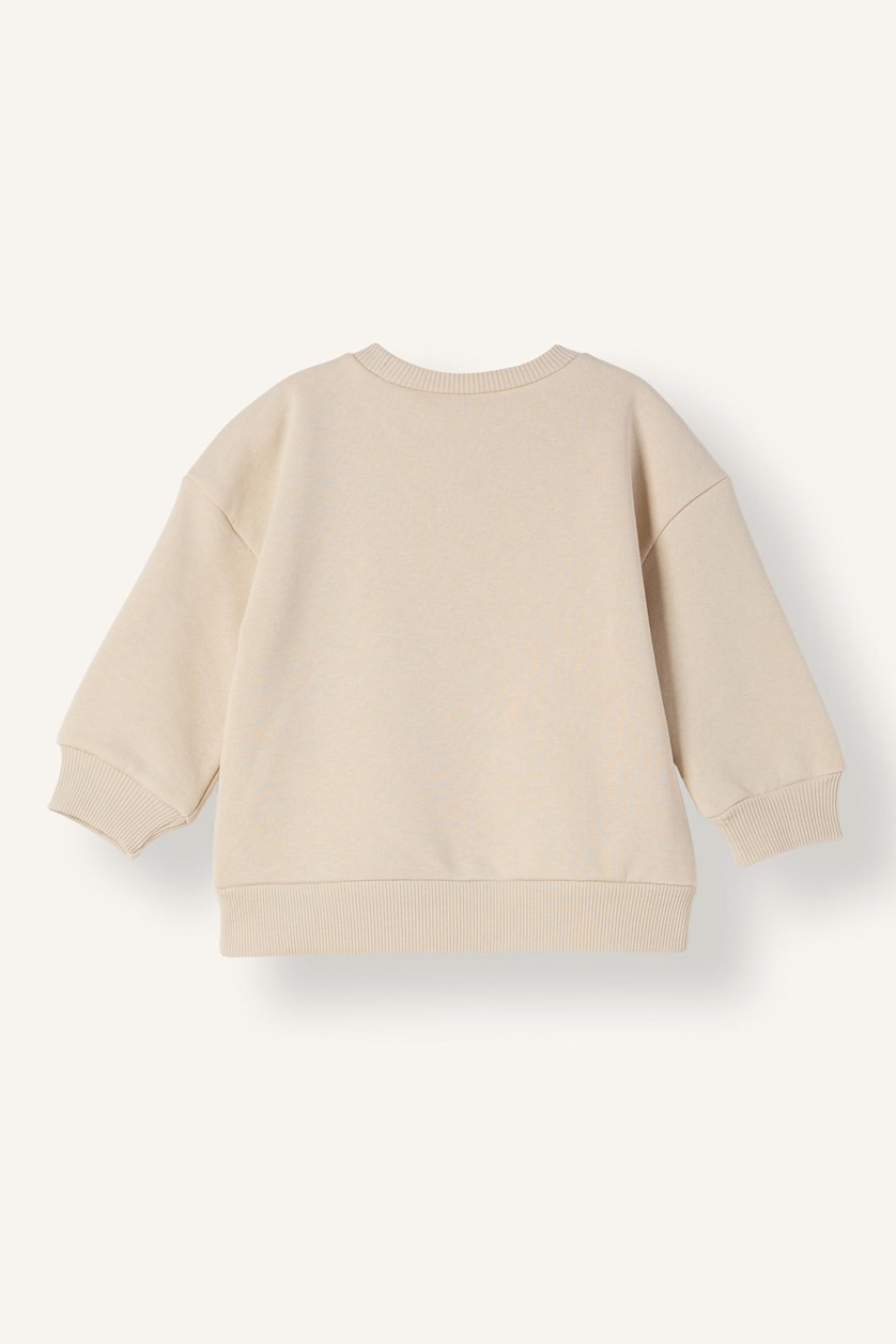 Baby Girl Ecru Crew Neck Sweatshirt